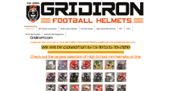 Desktop Screenshot of gridironfootballhelmets.com